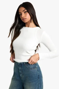 2 Layer Rib Long Sleeve Top | Nasty Gal