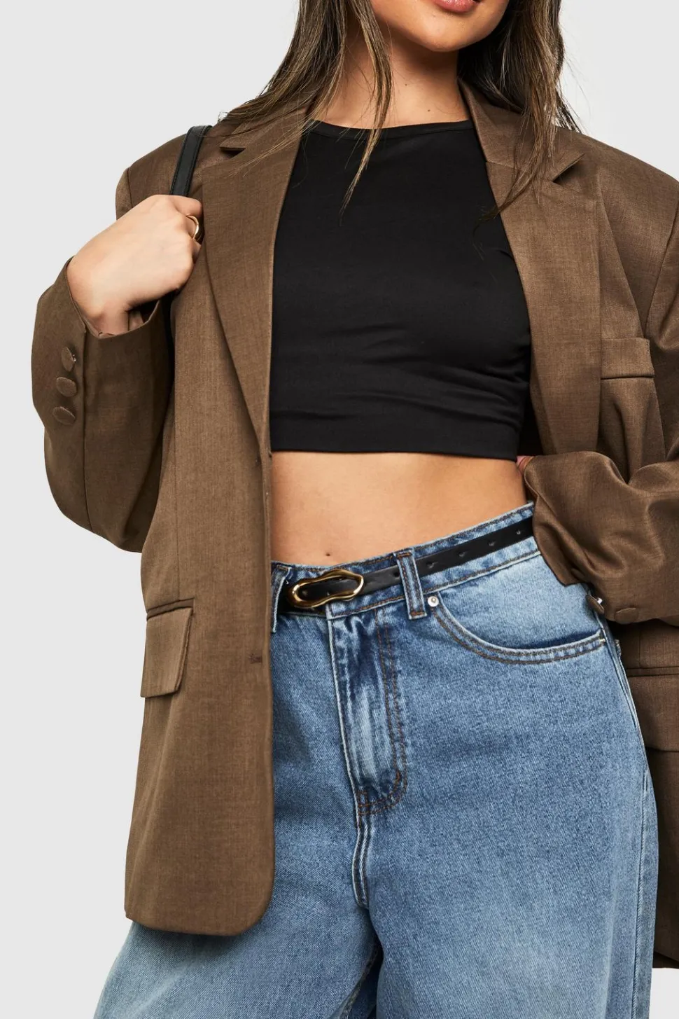 Abstract Hardware Skinny Belt | Nasty Gal