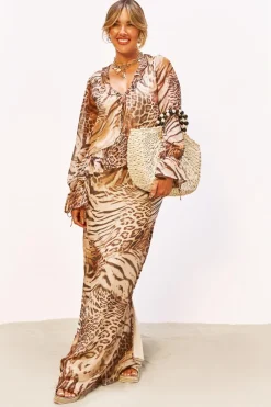 Animal Chiffon Maxi Skirt | Nasty Gal