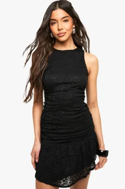 Asymmetric Hem Lace Mini Dress | Nasty Gal