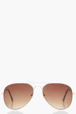 Aviator Brown Lens Sunglasses | Nasty Gal