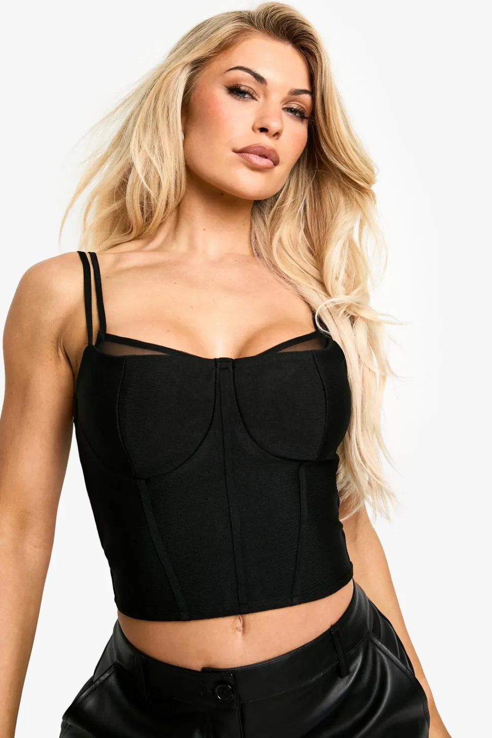 Bandage Mesh Insert Cupped Corset Top | Nasty Gal