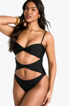 Bandeau Cutout Swimsuit | Nasty Gal