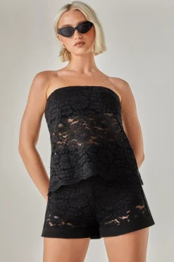 Bandeau Lace Tailored Top | Nasty Gal