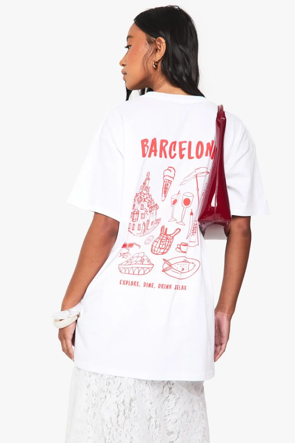 Barcelona Collage Oversized T-shirt | Nasty Gal