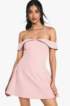 Bardot Structured Skater Dress | Nasty Gal