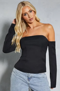 Bardot Structured Zip Back Top | Nasty Gal