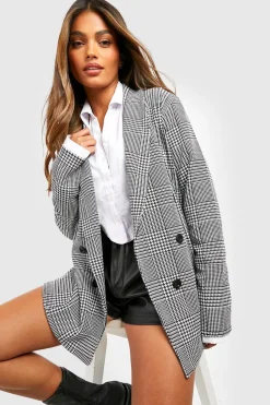 Basic Jersey Check Relaxed Fit Blazer | Nasty Gal