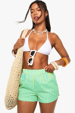 Beach Poplin Stripe Boxer Shorts | Nasty Gal