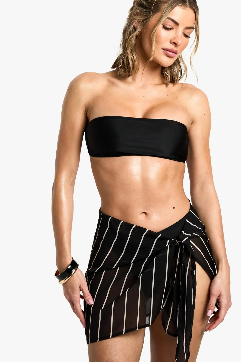 Beachwear Essentials Striped Mini Sarong | Nasty Gal