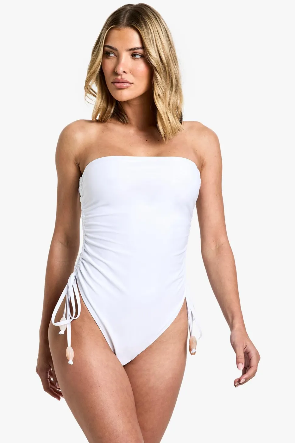 Beaded Ruched Swimsuit | Nasty Gal
