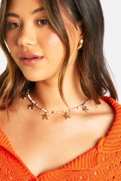 Beaded Starfish Charm Necklace | Nasty Gal