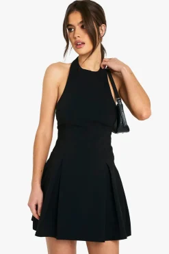 Bengaline Halter Skater Dress | Nasty Gal