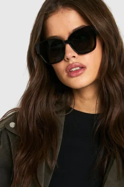 Black Frame Oversized Sunglasses | Nasty Gal