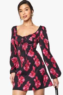 Blur Floral Milkmaid Mini Dress | Nasty Gal