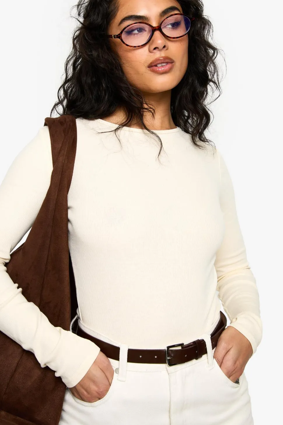 Boohoo Basics Crew Neck Long Sleeve Bodysuit | Nasty Gal