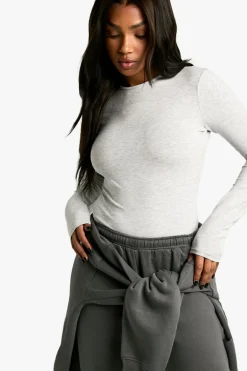 Boohoo Basics Crew Neck Long Sleeve Bodysuit | Nasty Gal