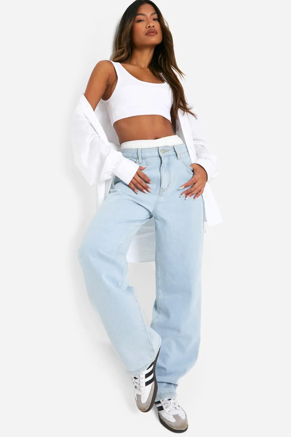 Boohoo Basics High Waisted Boyfriend Jeans | Nasty Gal