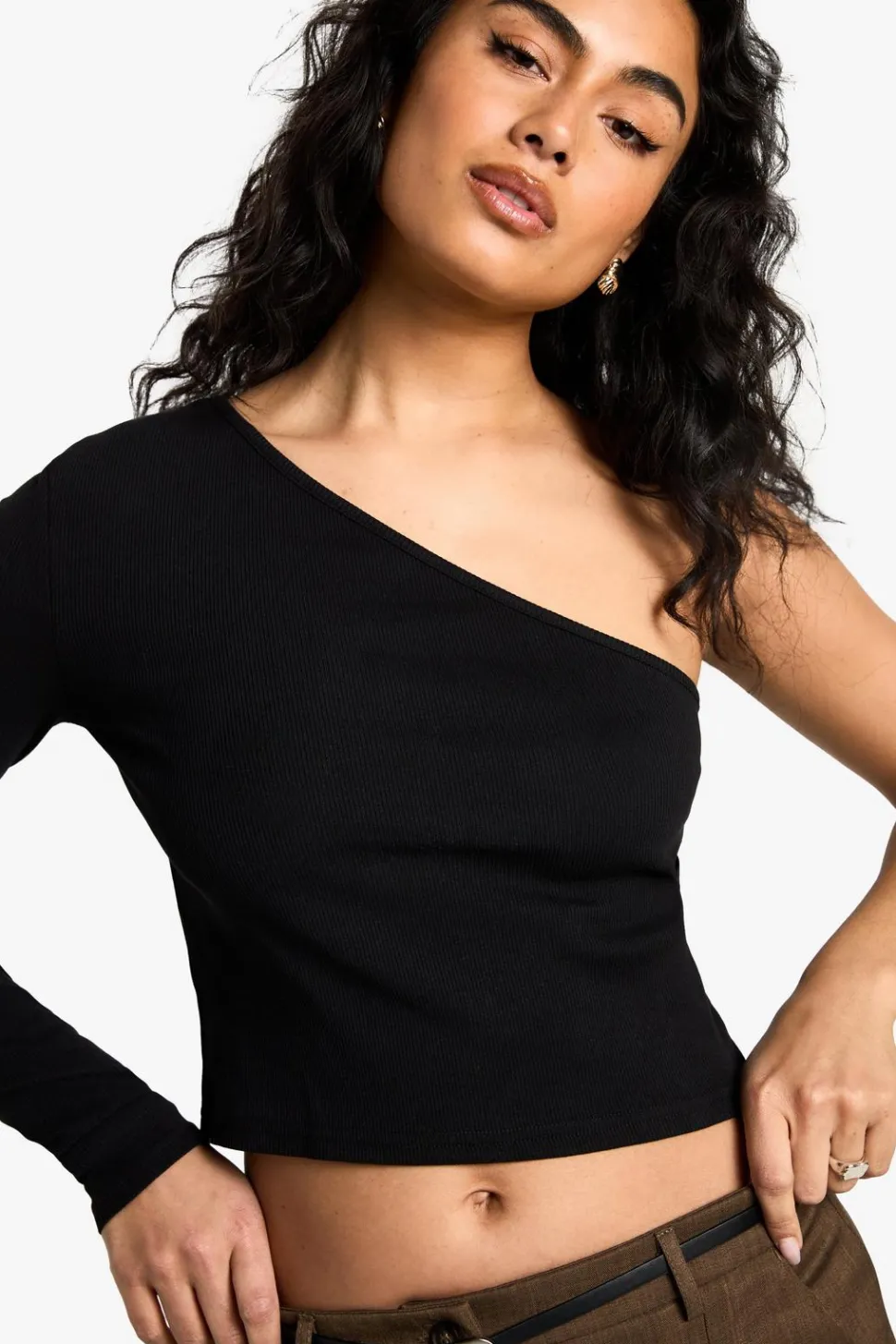 Boohoo Basics One Shoulder Top | Nasty Gal