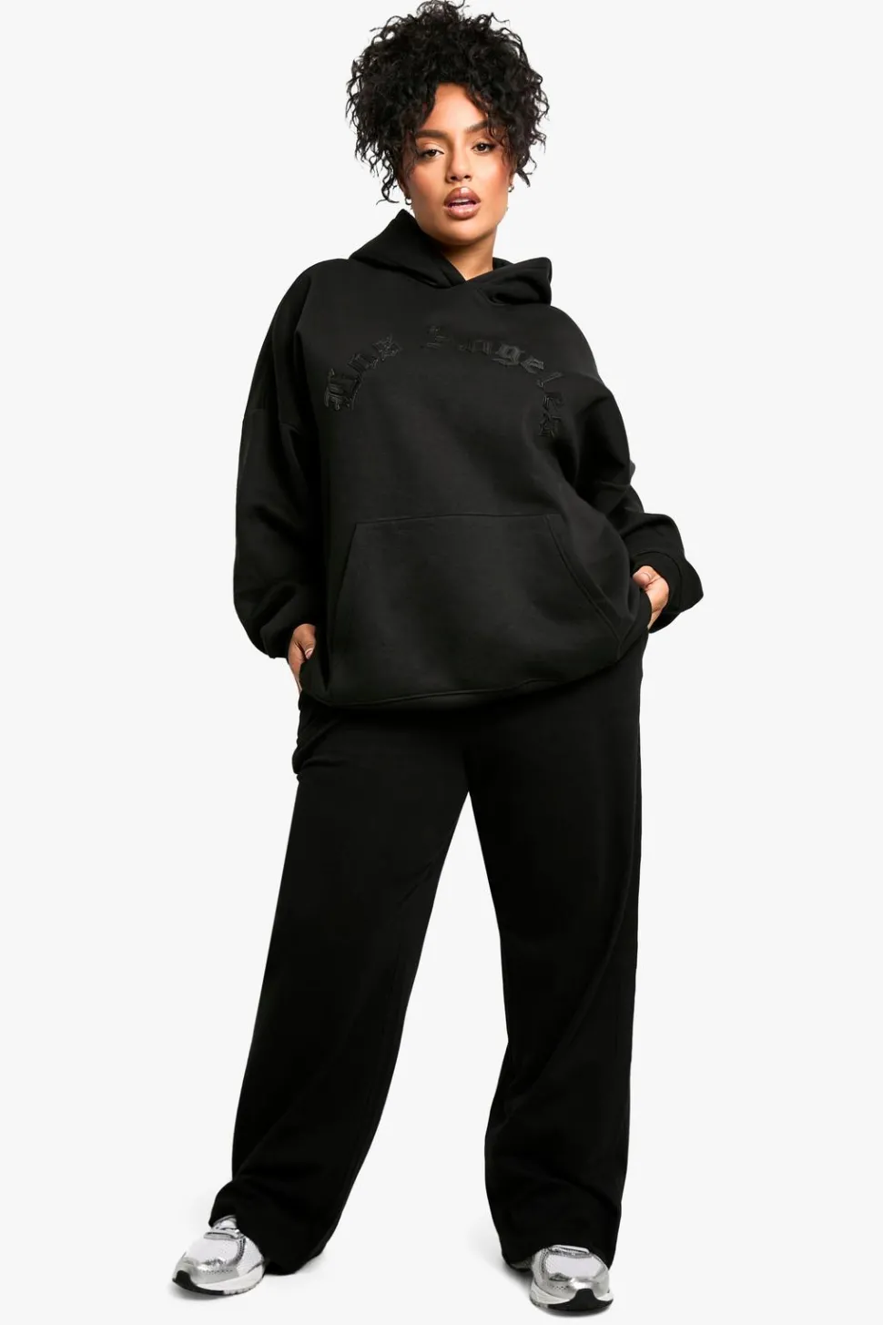 BOOHOO BASICS PLUS ELASTICATED WAISTBAND WIDE LEG TROUSER | Nasty Gal