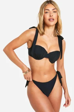 Bridal Organza Tie Shoulder Underwired Bikini Top | Nasty Gal