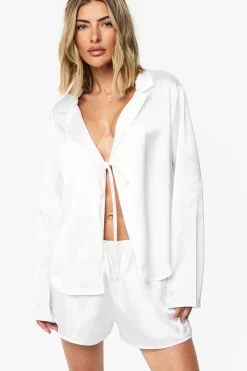 Bridal Satin Pyjama Shorts | Nasty Gal