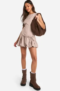 Bubble Hem Pinstripe Tailored Mini Dress | Nasty Gal