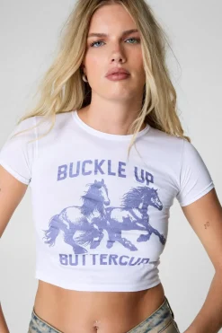 Buckle Up Buttercup Western Graphic Baby T-Shirt | Nasty Gal