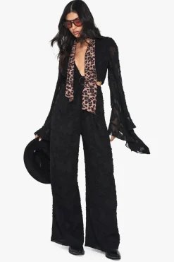 Burnout Floral Wide Sleeve Jumpsuit | Nasty Gal