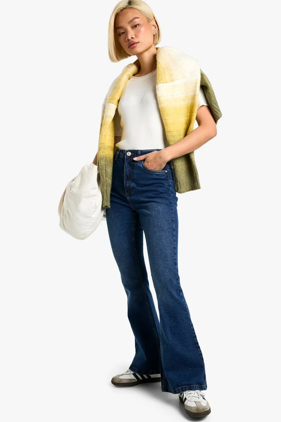 Butt Shaper High Rise Skinny Flared Jeans | Nasty Gal