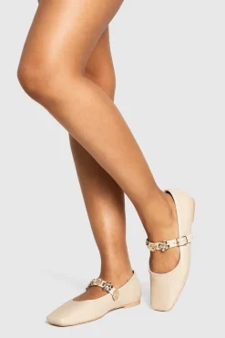 Charm Detail Mary Jane Ballet Flats | Nasty Gal