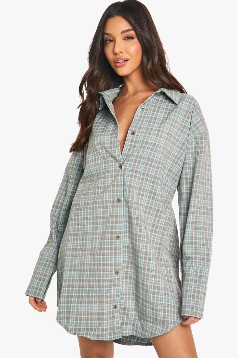 Check Cinched Waist Shirt Dress | Nasty Gal