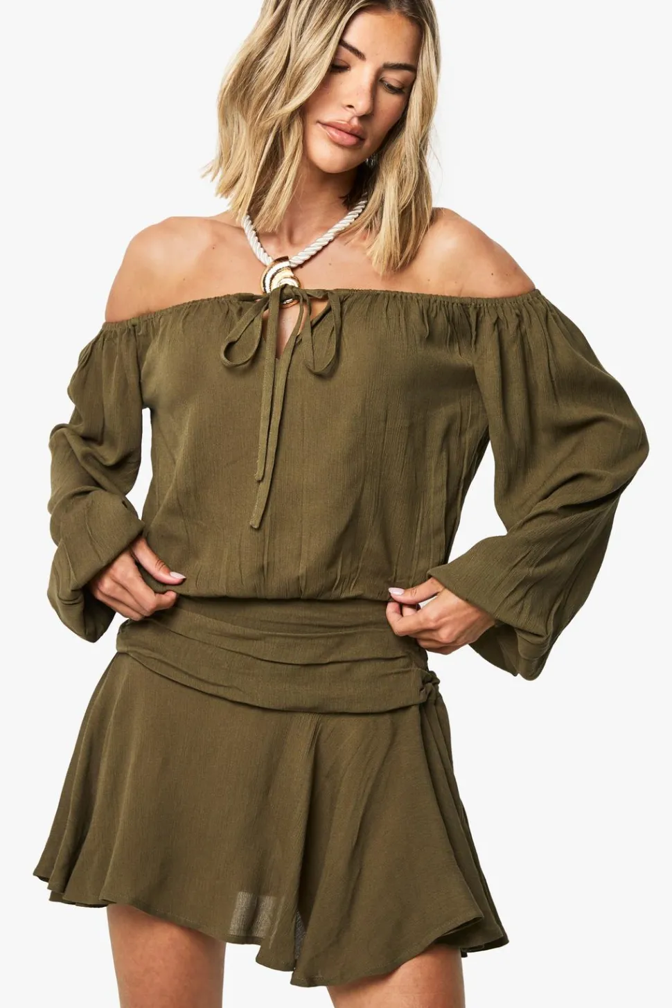 Cheesecloth Bardot Beach Top | Nasty Gal