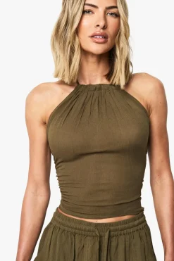 Cheesecloth Halter Beach Top | Nasty Gal