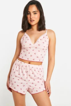 Cherry Print Cami And Short Pyjama Set | Nasty Gal