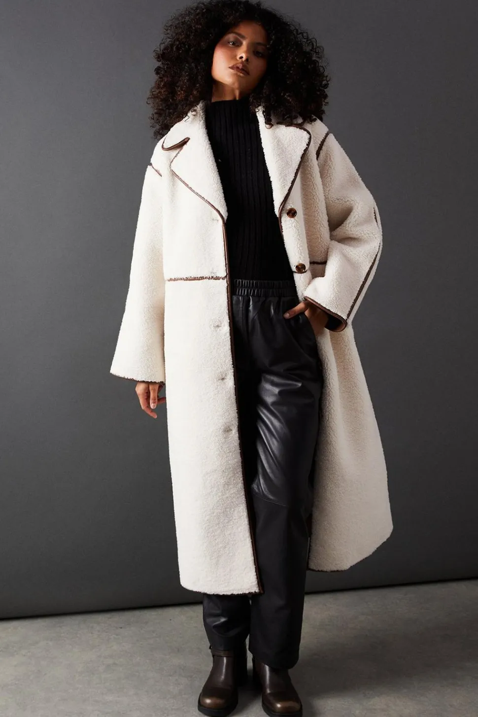 Contrast Bonded Coat