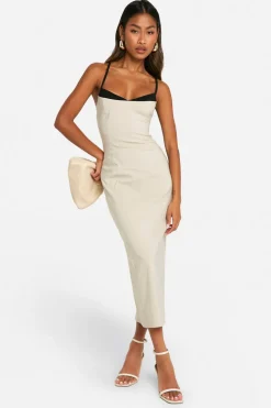 Contrast Insert Bengaline Midaxi Dress | Nasty Gal