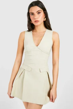 Corset Detail Bengaline Mini Dress | Nasty Gal
