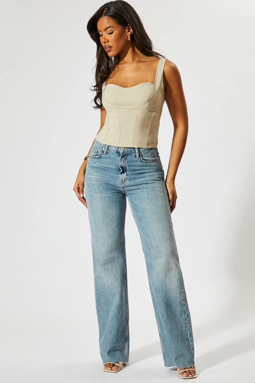 Corset Detail Bodycon Top | Nasty Gal