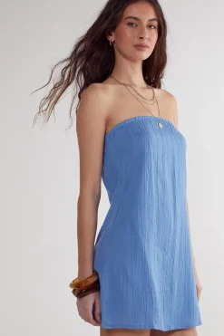 Cotton Gauze Bandeau Mini Dress | Nasty Gal