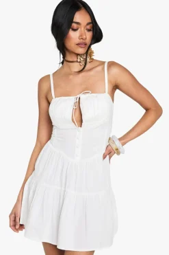 Cotton Milkmaid Mini Dress | Nasty Gal