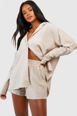 Cotton Tonal Pinstripe Pyjama Short | Nasty Gal