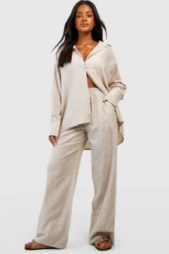 Cotton Tonal Pinstripe Pyjama Trouser | Nasty Gal