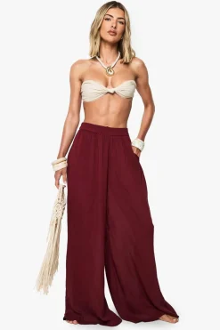 Crinkle Palazzo Beach Trousers | Nasty Gal