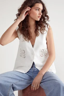 Crochet Insert Tailored Vest | Nasty Gal