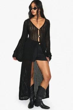 Crochet Maxi Cardigan | Nasty Gal