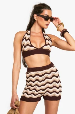 Crochet Stripe Short | Nasty Gal