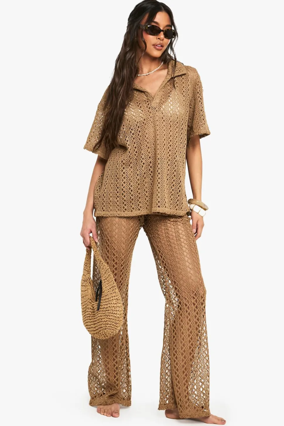 Crochet Wide Leg Beach Trouser | Nasty Gal