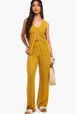 Crochet Wide Leg Trouser | Nasty Gal