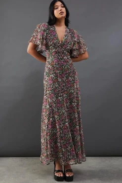 Daisy Floral Print Chiffon Maxi Dress | Nasty Gal